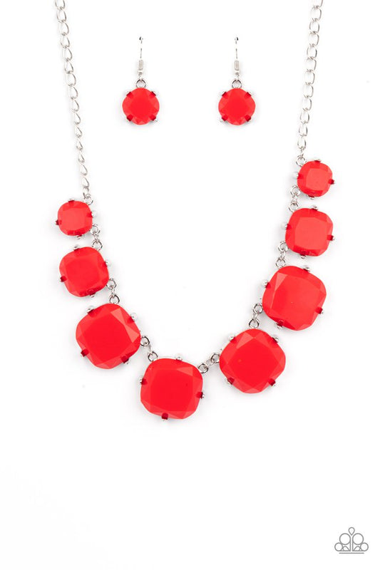 Prismatic Prima Donna - Red - Paparazzi Necklace Image
