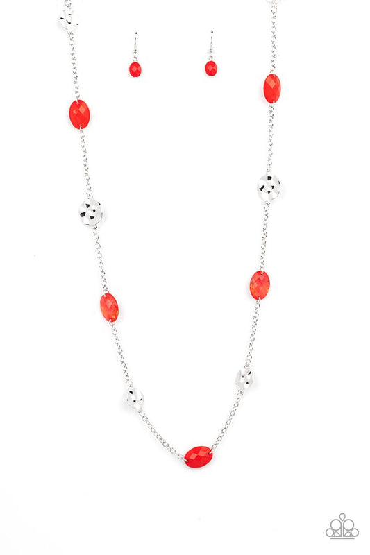 Glossy Glamorous - Red - Paparazzi Necklace Image