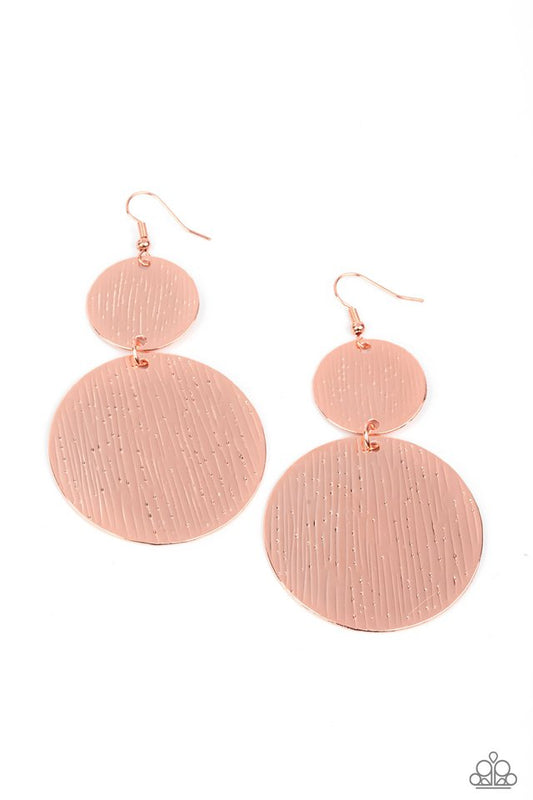 Status CYMBAL - Copper - Paparazzi Earring Image