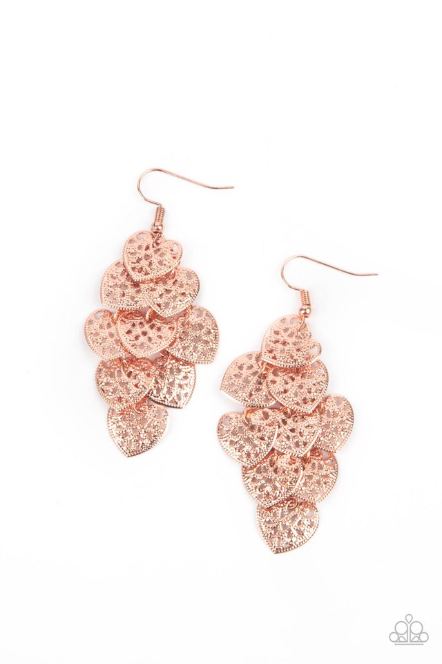 ​Shimmery Soulmates - Copper - Paparazzi Earring Image