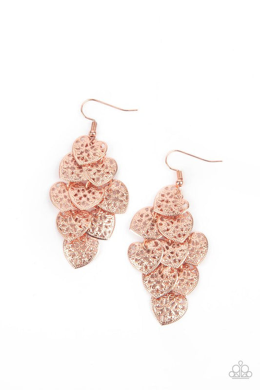 Shimmery Soulmates - Copper - Paparazzi Earring Image