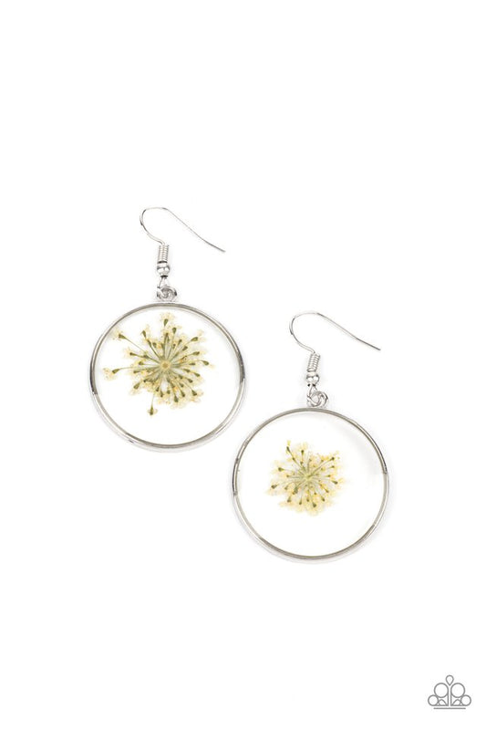 Happily Ever Eden - White - Paparazzi Earring Image