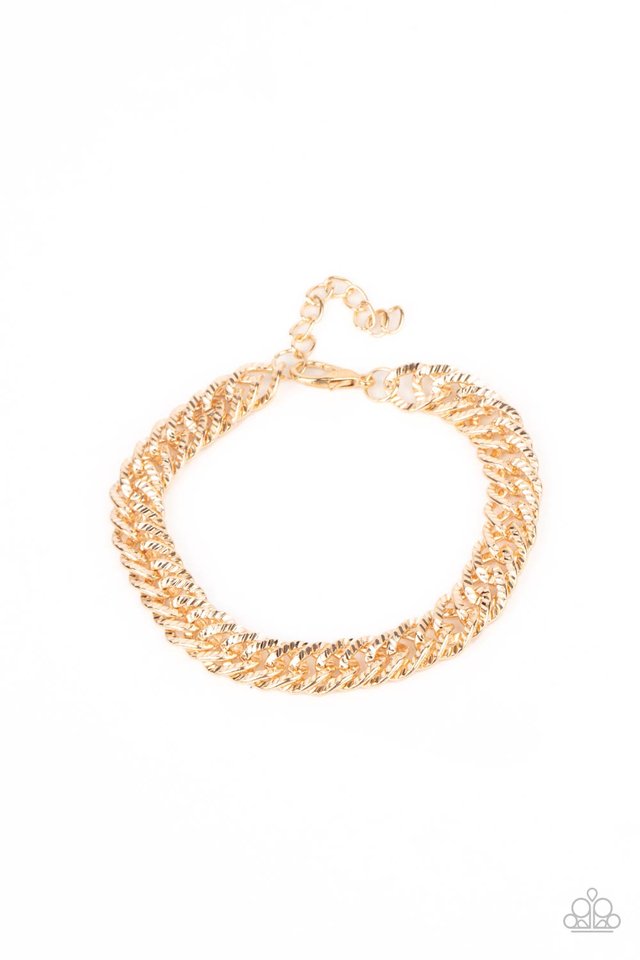 On The Up and UPPERCUT - Gold - Paparazzi Bracelet Image
