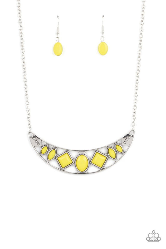 Emblazoned Era - Yellow - Paparazzi Necklace Image