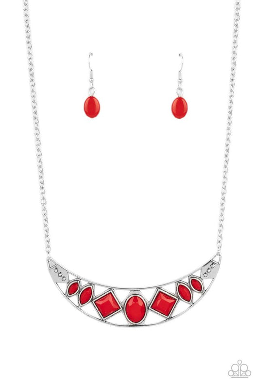 Emblazoned Era - Red - Paparazzi Necklace Image