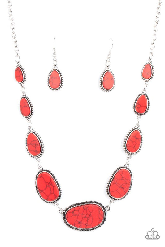 Elemental Eden - Red - Paparazzi Necklace Image