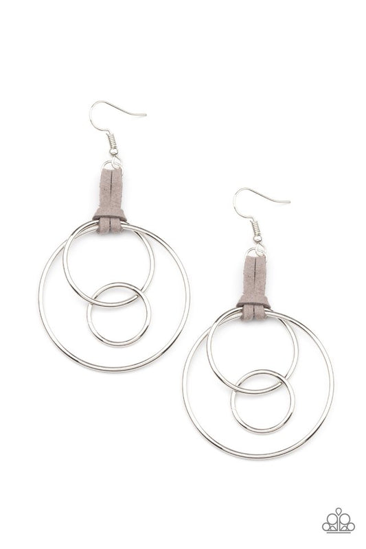 Fearless Fusion - Silver - Paparazzi Earring Image