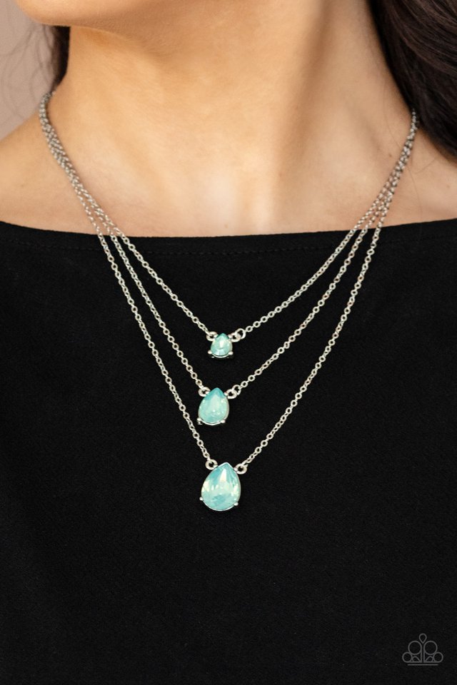 Paparazzi Necklace ~ Dewy Drizzle Green Paparazzi Jewelry Online Store 7312