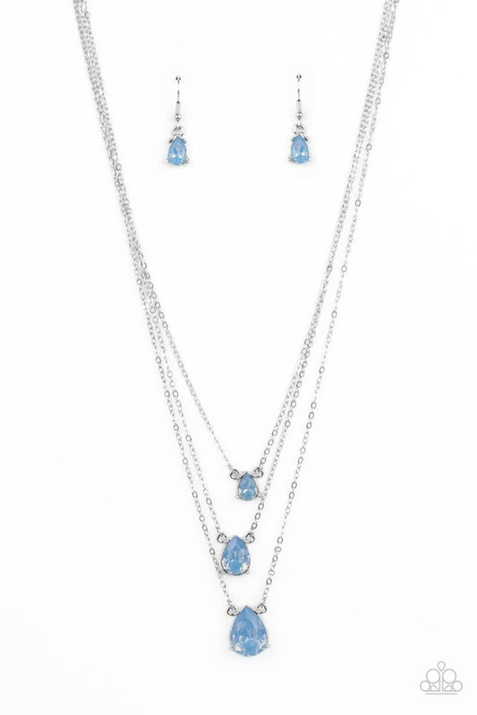 Dewy Drizzle - Blue - Paparazzi Necklace Image