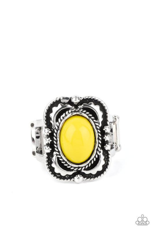 Vivaciously Vibrant - Yellow - Paparazzi Ring Image