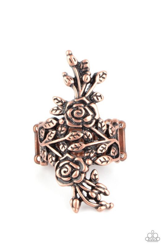 Rustic Rose Gardens - Copper - Paparazzi Ring Image
