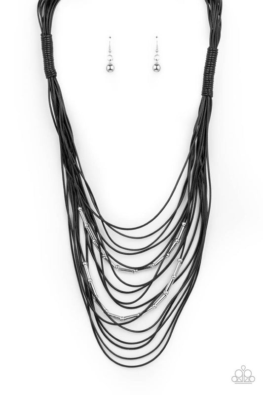 ​Nice CORD-ination - Black - Paparazzi Necklace Image