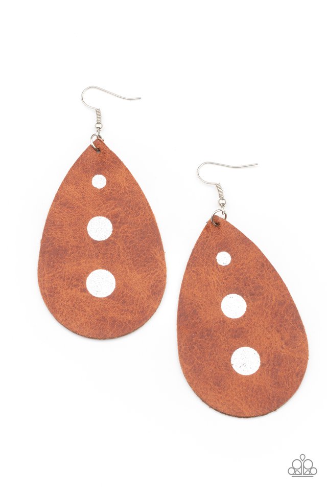 Rustic Torrent - Brown - Paparazzi Earring Image