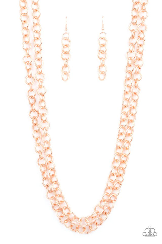 Grunge Goals - Copper - Paparazzi Necklace Image