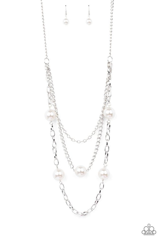Thanks For The Compliment - White - Paparazzi Necklace Image