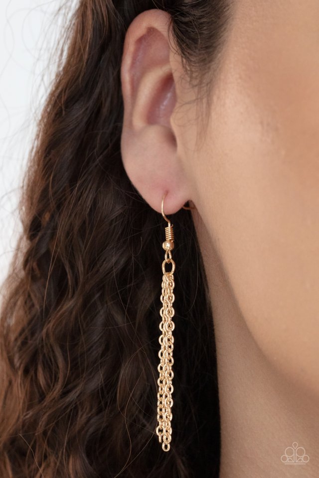 Ice Age Intensity​ - Gold - Paparazzi Necklace Image