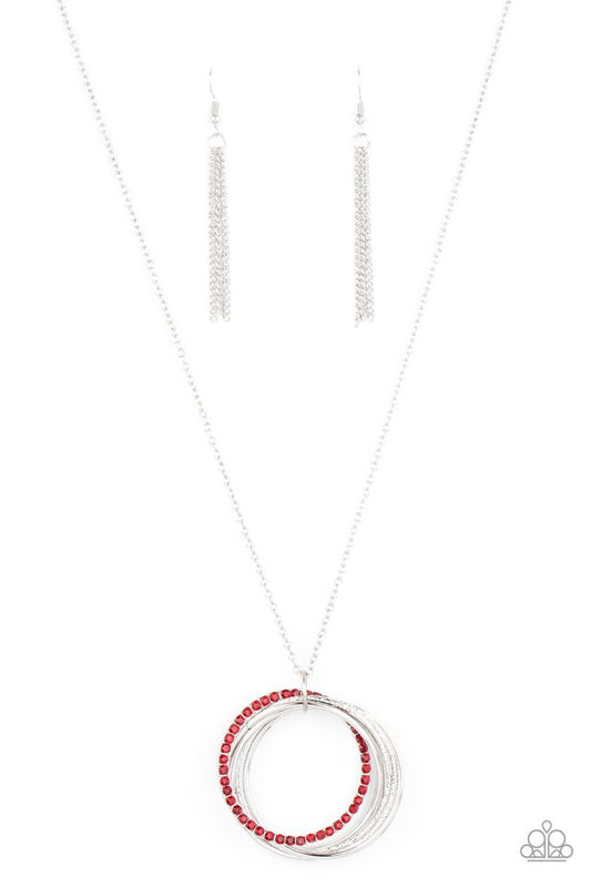 ​Harmonic Halos - Red - Paparazzi Necklace Image