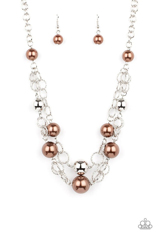 New Age Knockout - Brown - Paparazzi Necklace Image