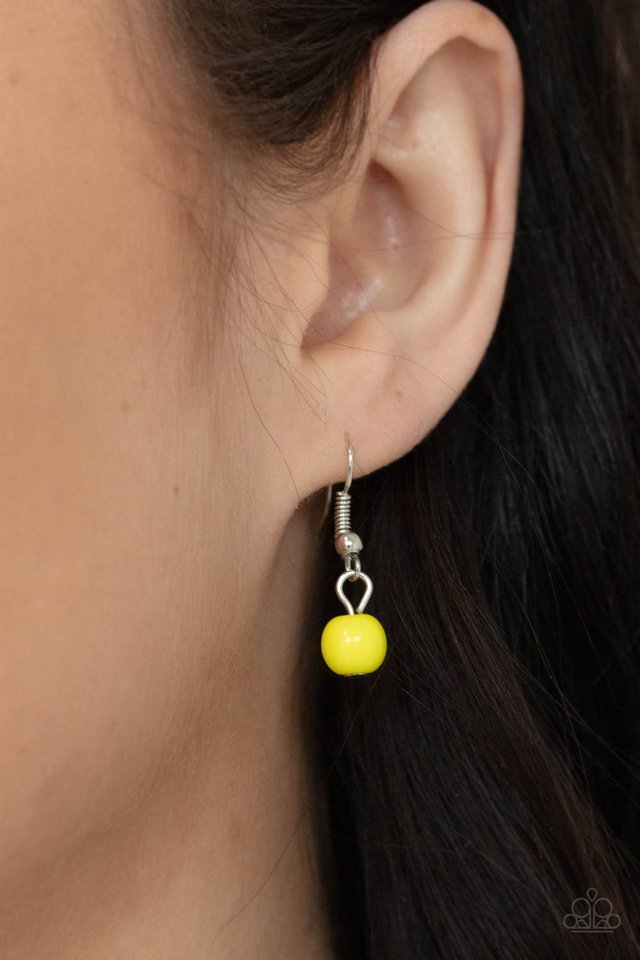 ​Icy Intimidation - Yellow - Paparazzi Necklace Image