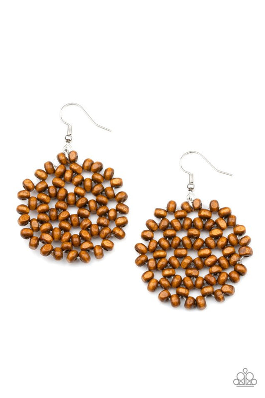 Summer Escapade - Brown - Paparazzi Earring Image