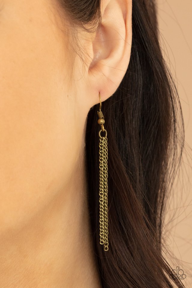 Stick To The ARTIFACTS - Brass - Paparazzi Necklace Image