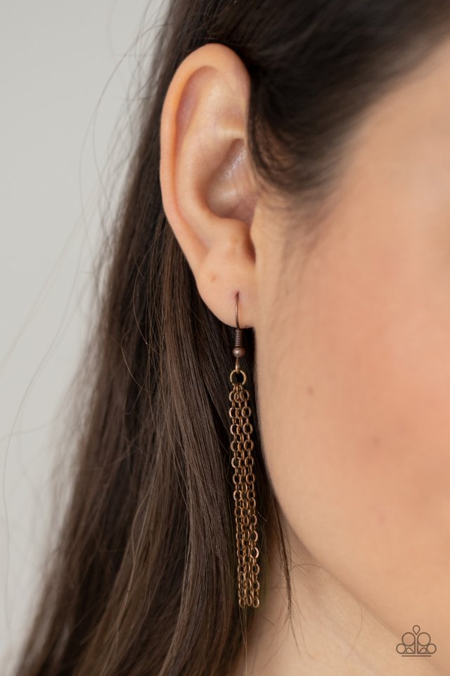 ​Stick To The ARTIFACTS - Copper - Paparazzi Necklace Image