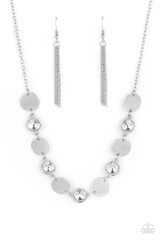 Refined Reflections - White - Paparazzi Necklace Image