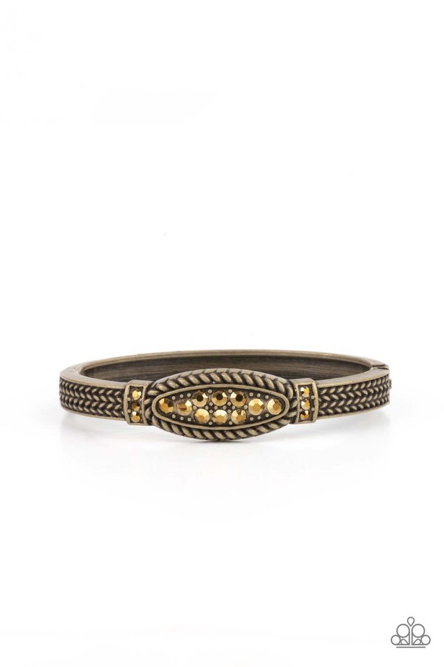 ​Locked in Luster - Brass - Paparazzi Bracelet Image