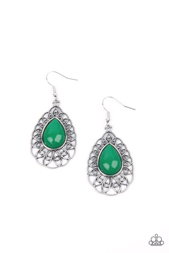 Dream STAYCATION - Green - Paparazzi Earring Image