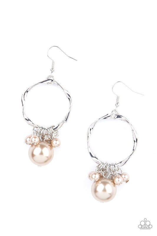 Delectably Diva - Brown - Paparazzi Earring Image