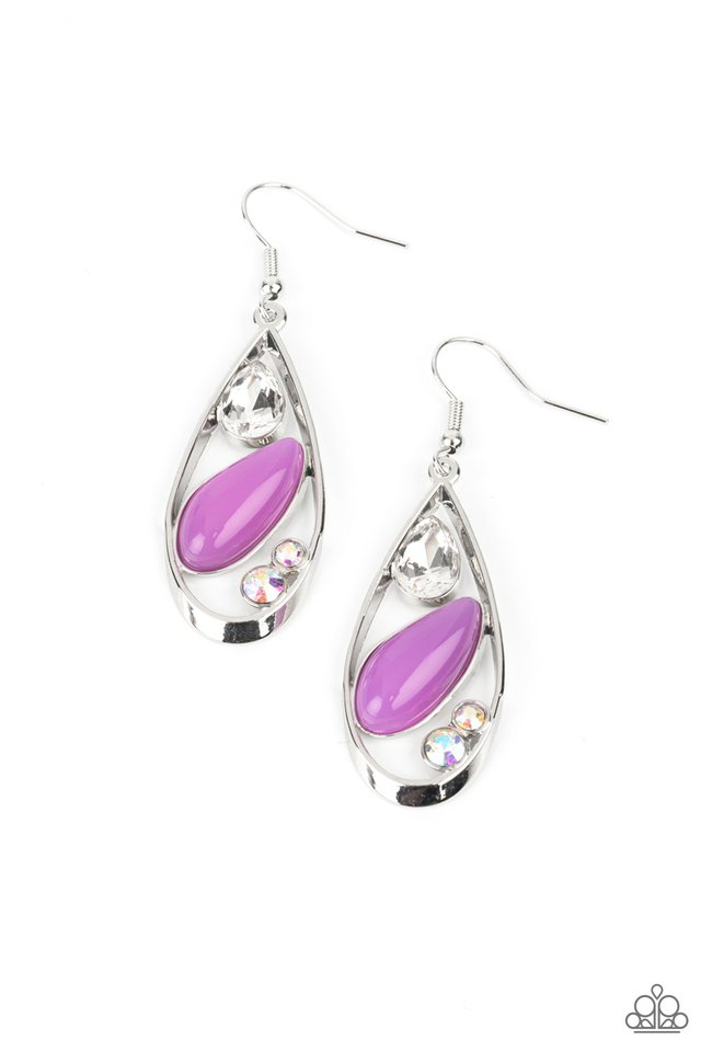 Harmonious Harbors - Purple - Paparazzi Earring Image
