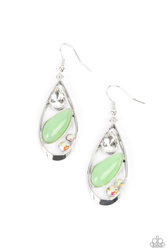 Harmonious Harbors - Green - Paparazzi Earring Image
