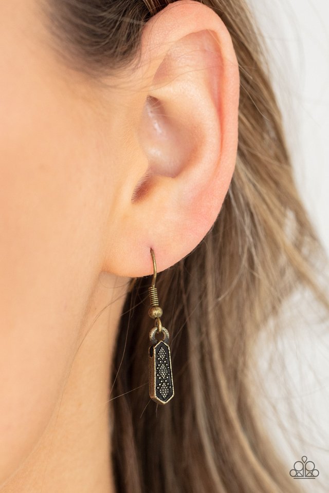 Monumental March - Brass - Paparazzi Necklace Image