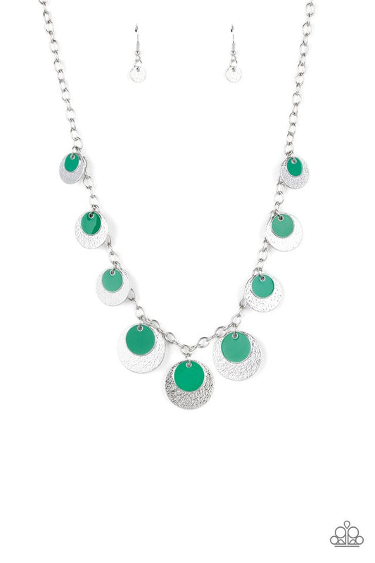 The Cosmos Are Calling - Green - Paparazzi Necklace Image