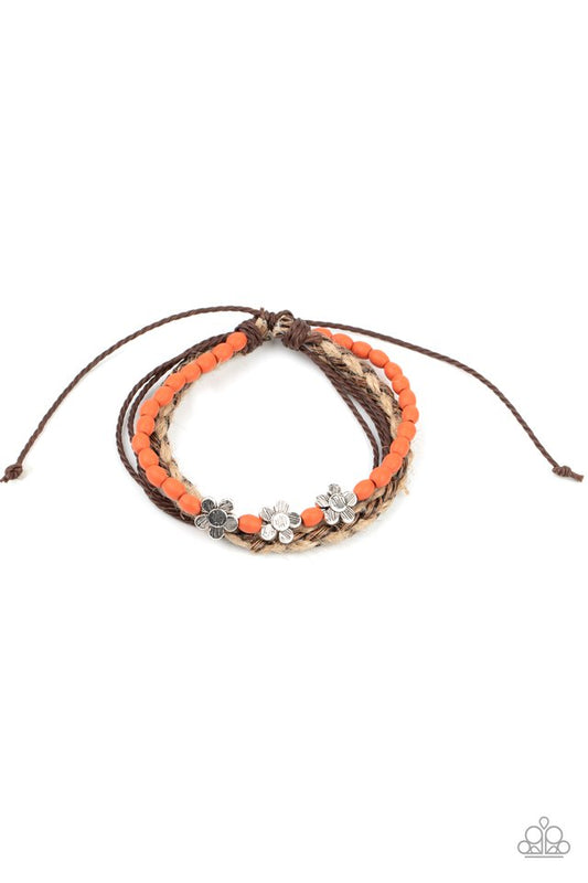 ​Raffia Remix - Orange - Paparazzi Bracelet Image