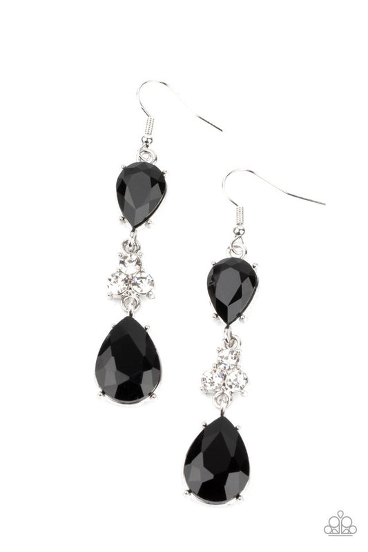 Once Upon a Twinkle - Black - Paparazzi Earring Image