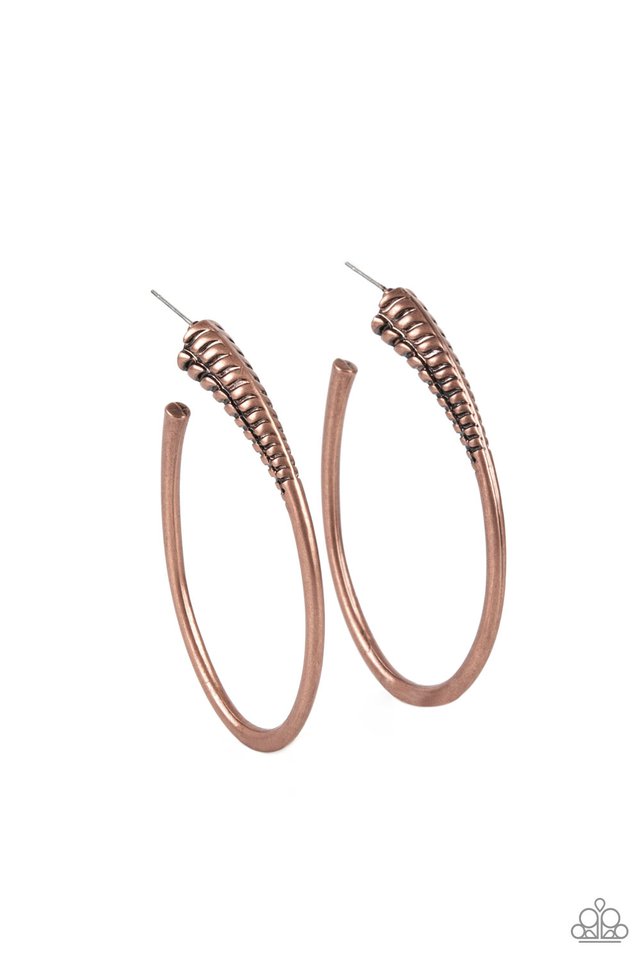​Fully Loaded - Copper - Paparazzi Earring Image