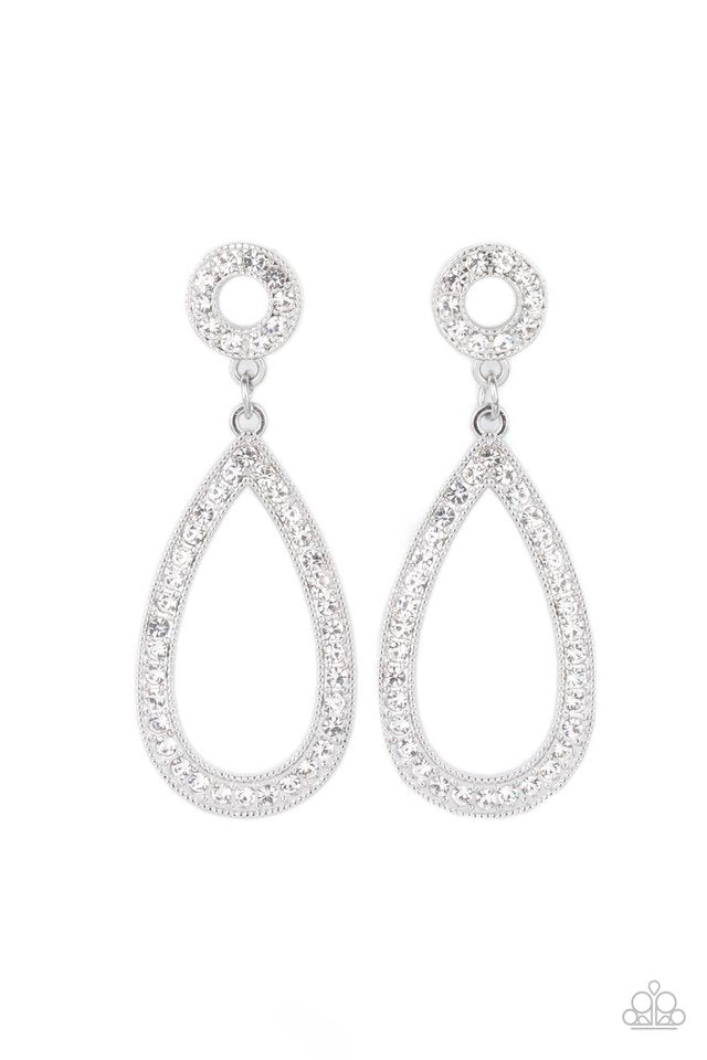 Regal Revival - White - Paparazzi Earring Image