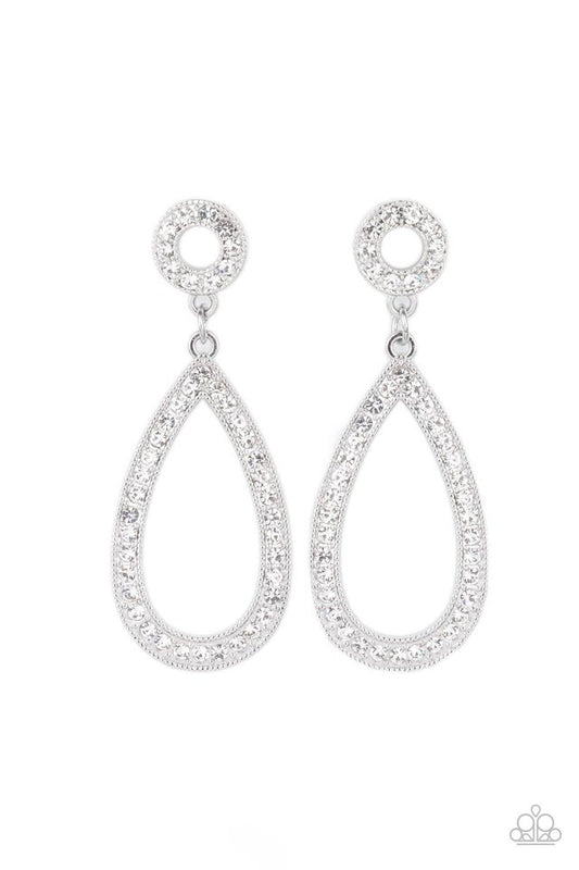 Regal Revival - White - Paparazzi Earring Image