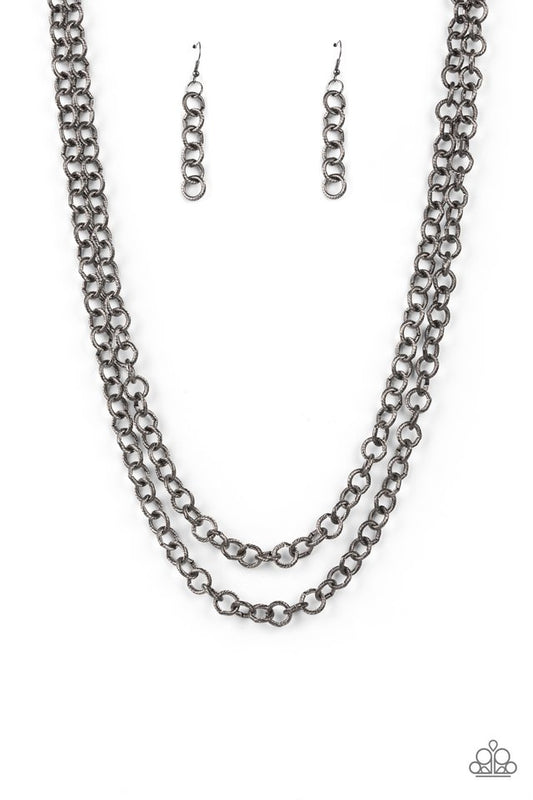 Grunge Goals - Black - Paparazzi Necklace Image