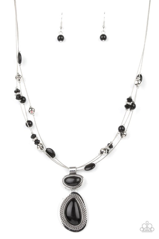 Discovering New Destinations - Black - Paparazzi Necklace Image