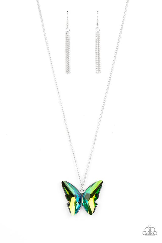 The Social Butterfly Effect - Green - Paparazzi Necklace Image