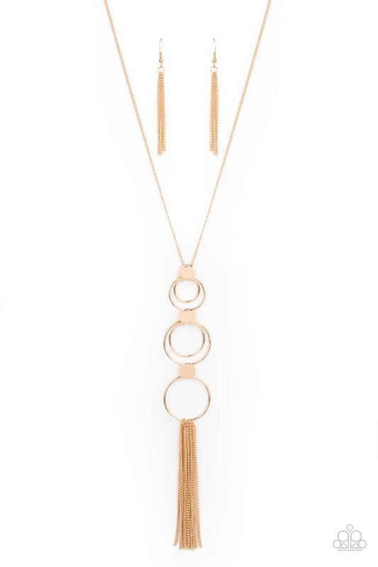 Join The Circle - Gold - Paparazzi Necklace Image