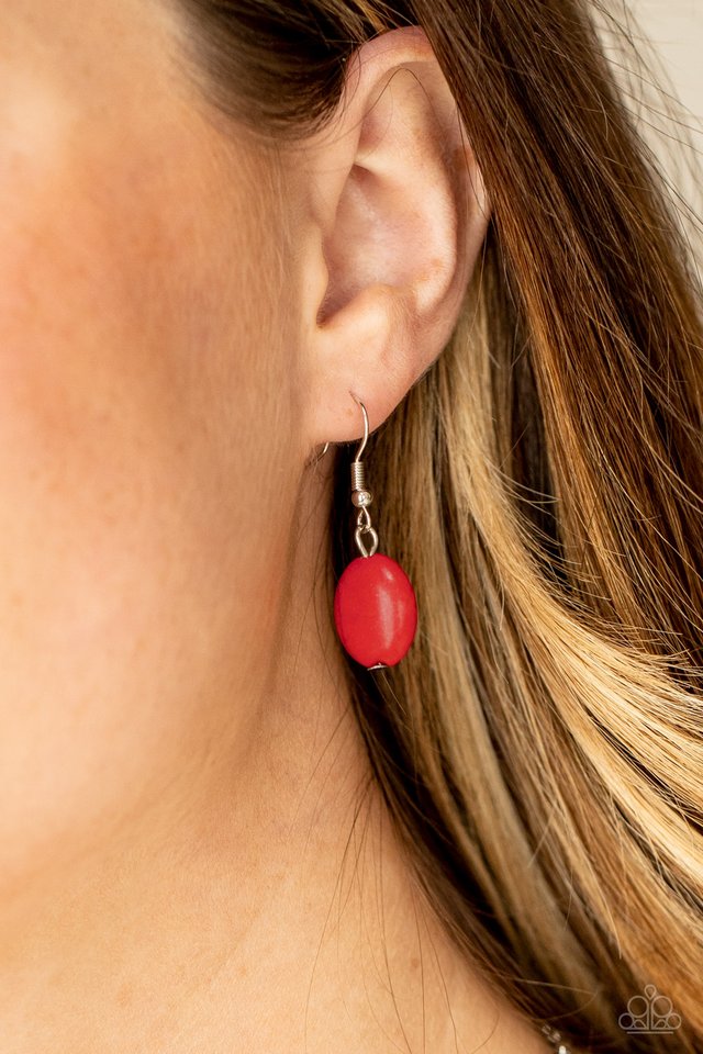 ​Meet Me At Sunset - Red - Paparazzi Necklace Image