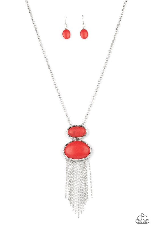 ​Meet Me At Sunset - Red - Paparazzi Necklace Image