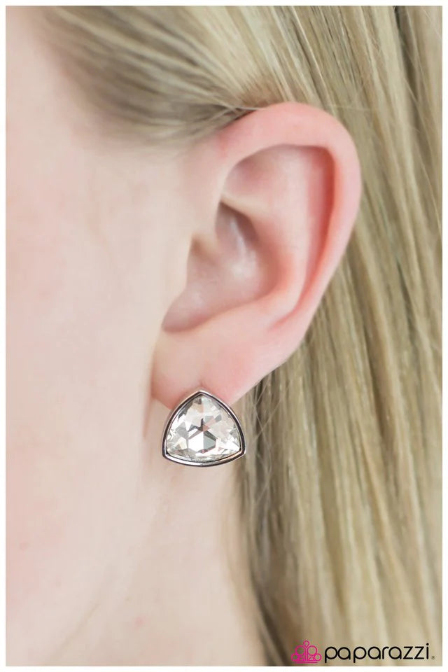 Paparazzi Earring ~ Your Highness - White