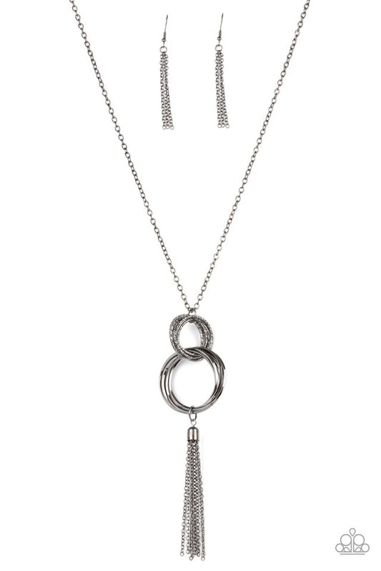 Orbiting Splendor - Black - Paparazzi Necklace Image