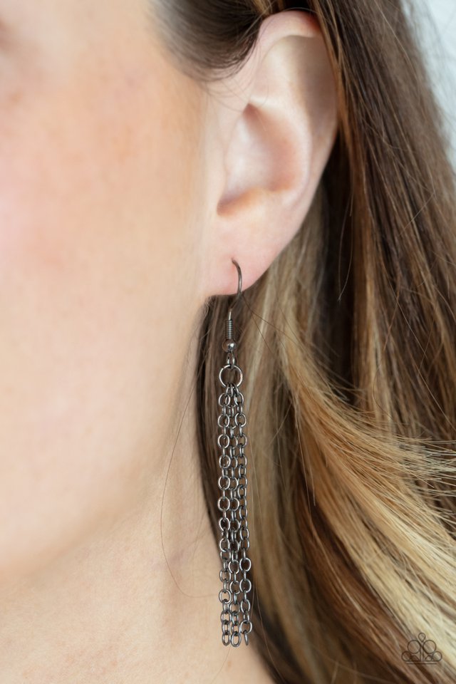 ​Orbiting Splendor - Black - Paparazzi Necklace Image