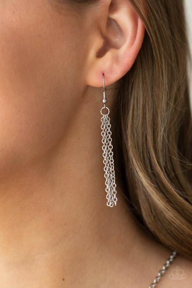 Orbiting Splendor - Silver - Paparazzi Necklace Image