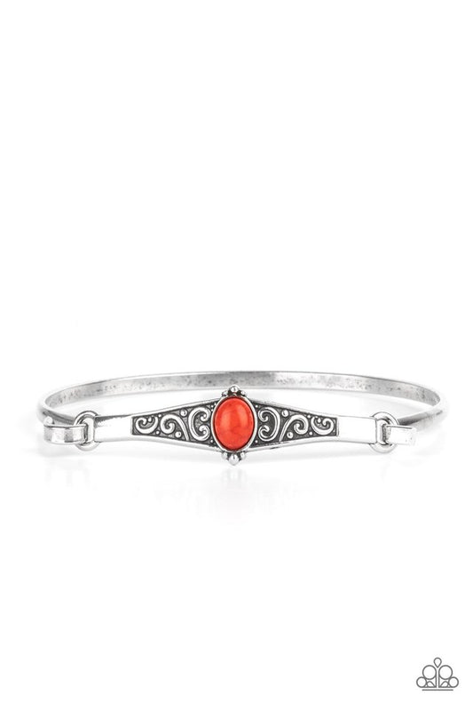 Stone Scrolls - Red - Paparazzi Bracelet Image